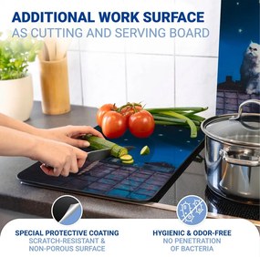 Капаци за печка в комплект от 2 броя от закалено стъкло 30x52 cm - Maximex