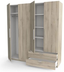 Гардероб 4-врати Glorious-Естествено