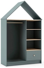 Отворен детски гардероб сиво-зелен 110x180x45 cm Estefania – Marckeric
