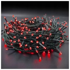 Коледни лампички за вътрешно, различни дължини - червени 100 LED/8 m