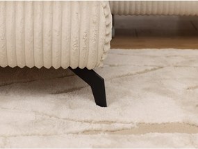 Бежов ъглов диван от рипсено кадифе (ляв ъгъл L форма) Marbeya – Ropez