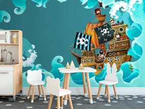 Тапет – Пиратски кораб на море