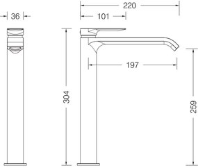 Кран за тоалетна Eurorama Charma High