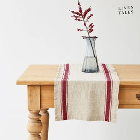 Ленена покривка 40x200 cm Red Stripe Vintage – Linen Tales
