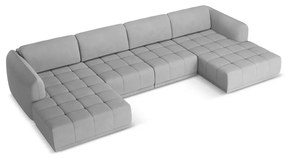 Светлосив ъглов диван Hoku – Makamii