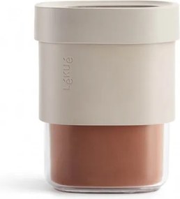 Буркан за съхранение с допълнителна приставка Lekue Beige 1010216, 600-850 мл, -15/+80°C, Полипропилен, Бежов