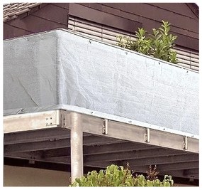Бял пластмасов параван за балкон 500x90 cm - Garden Pleasure