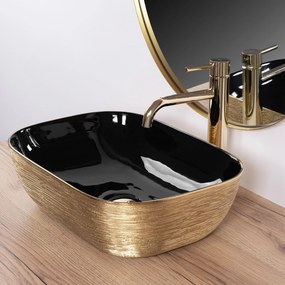 Умивалник за плот Rea Belinda BLACK BRUSH GOLD