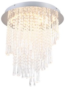 LED осветително тяло за таван в сребристо ø 45 cm Pomp - Trio