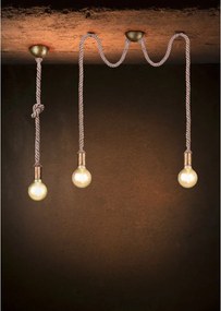 Висящо осветително тяло в месингов цвят ø 12 cm Rope – Trio