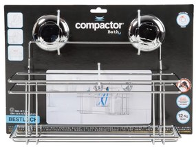 Самоносеща метална етажерка за баня в сребристо Bestlock Bath - Compactor