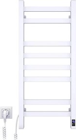 Електрическа сушилня за кърпи с термостат AVANGARD 105 W 80x36 см бяла лява