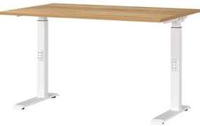 Работна маса с регулируема височина с дъбов плот 80x120 cm Downey – Germania