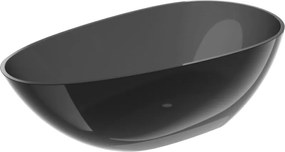 Mexen Glass черна свободностояща вана прозрачна 160 x 80 см, хромиран изпускател - 58061608013