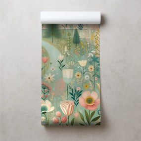 Тапет – Пастелна цветна поляна