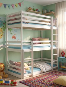 Двуетажно легло Capolo-200 x 90-White