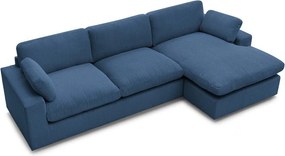 Син ъглов диван от рипсено кадифе Belair – Bobochic Paris