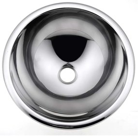 Кръгла мивка от неръждаема стомана в сребристо ø 40,5 cm – Sapho