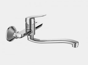 Стенен смесител за умивалник LINNI ICF 5452152, месинг, хром, 27.1x17.6x9.8см