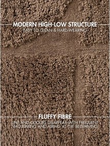 Кафяв ръчно изработен кръгъл килим ø 160 cm Lambeth Jasper – Ted Baker