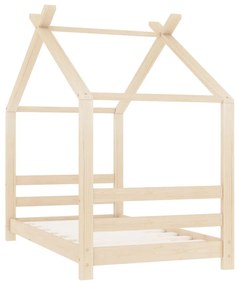 289607 vidaXL Рамка за детско легло, борово дърво масив, 70x140 см