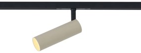 Модерен прожектор бежов с черен за релсова система 1-фазен GU10 35mm - Slimline Uzzy