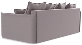 Кадифен разтегателен диван с място за съхранение в цвят лавандула 225 cm Hula – Makamii