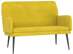 351420 vidaXL Пейка, жълта, 108x79x79 см, кадифе