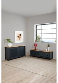 Сив дървен скрин с чекмеджета Bruna - Marckeric