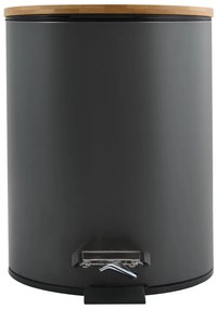 Тъмносиво стоманено кошче за боклук с педал 5 l Adonis – Spirella