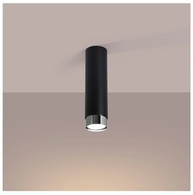 Осветително тяло за таван в черен и сребрист цвят Crown – Sollux