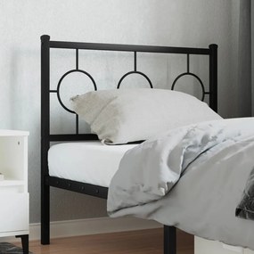 376254 vidaXL Метална табла за глава, черна, 90 см