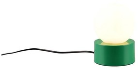 Зелена настолна лампа със стъклен абажур (височина 17 cm) Countess - Trio