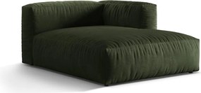 Зелен кадифен модул за диван (десен ъгъл) Martina – Micadoni