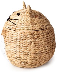 Детска кошница за играчки от воден зюмбюл естествена ø 40x43 cm Cat – Compactor