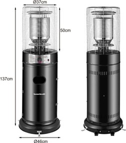 Газов градински отоплителен уред 11 kW с регулиране