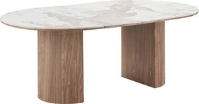 Сгъваема трапезна маса с керамичен плот с допълнителна плоча Athens – House Nordic