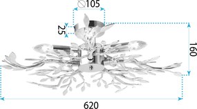 Плафон EBT020-5C CHROME