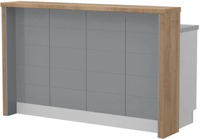 Островна кухненска пейка Hudson-Length: 160 cm.-Gray-Pacific Walnut