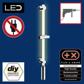 Стенна душ релса в сребрист цвят 74 cm LED – Wenko