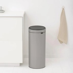 Кош за боклук Brabantia Touch Bin New 1010459, 30 л, Безшумно и плавно затваряне, Светлосив