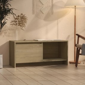 809785 vidaXL ТВ шкаф, дъб сонома, 90x35x40 см, ПДЧ