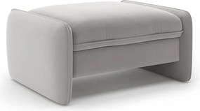 Светлосива кадифена табуретка Georgia – Micadoni