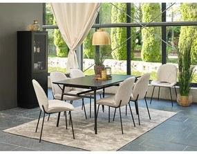 Сив трапезен стол с метална основа Hella - Canett