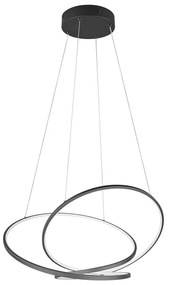 Матово черно LED затъмняващо се висящо осветително тяло Darvin – Trio