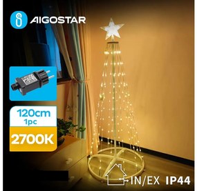 Aigostar-LED Екстериорна коледна декорация LED/3,6W/31/230V 2700K 120 см IP44