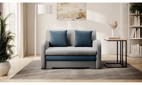Син/светлосив кадифен сгъваем диван 130 cm Ario – ELTAP