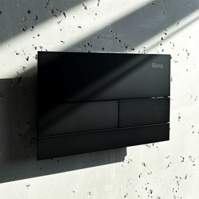 Бутон за тоалетна K011A-Q и Slim024N Rea T Black Matt