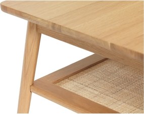 Масичка за кафе с дъбов плот в естествен цвят 60x120 cm Barrali – Unique Furniture