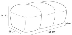 Зелена табуретка от прежда с примки от букле Hippolyte – Bobochic Paris